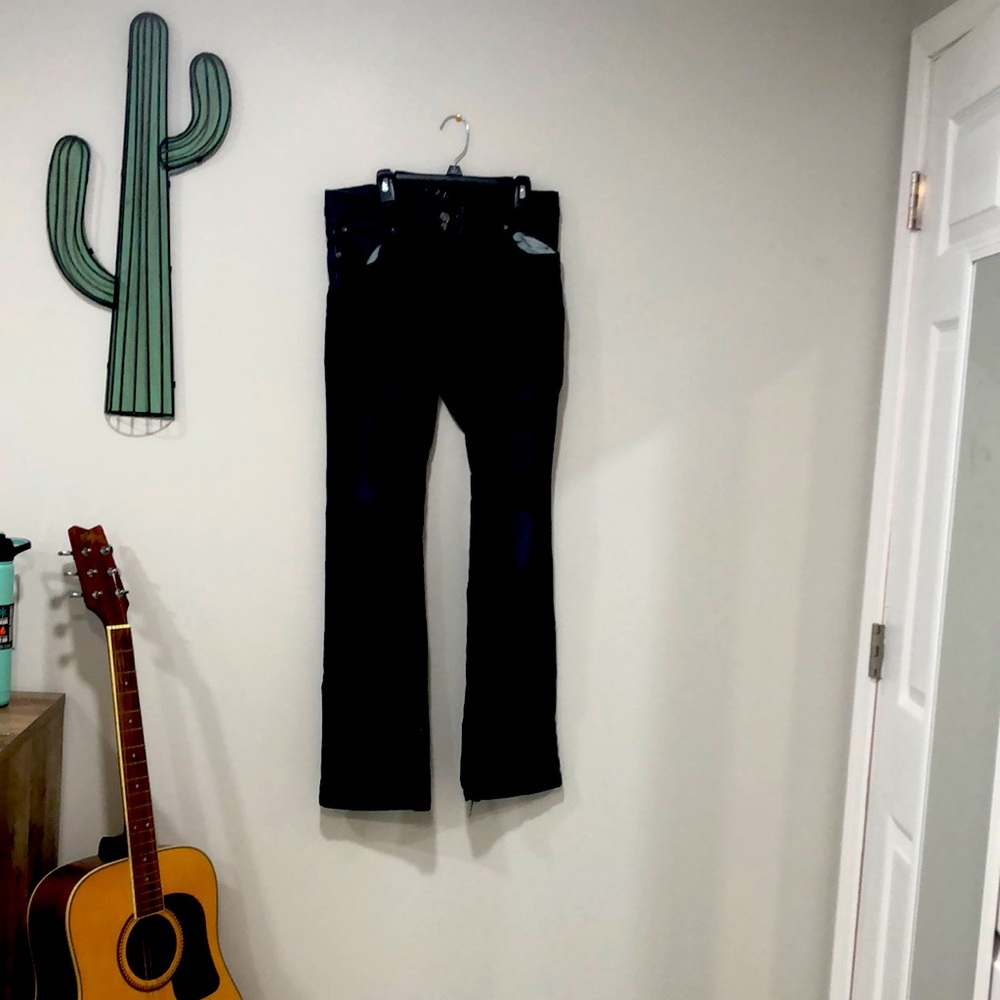 Dots curvy bootcut jeans stretchy 7-8 size